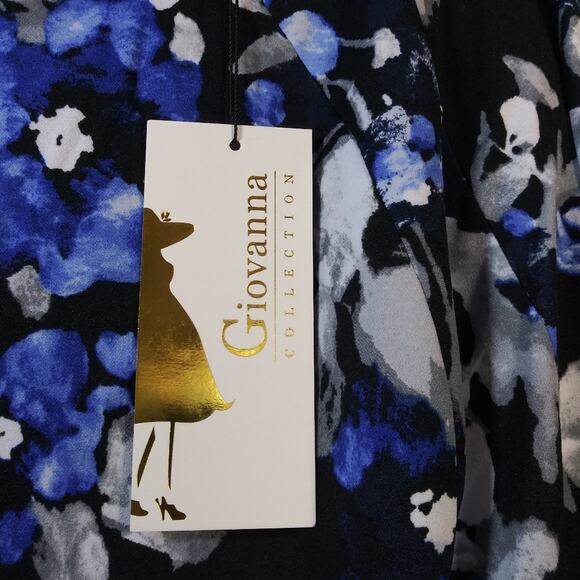 Giovanna Dress D1523P-Black/Royal Floral Pockets Spring Wedding Size 18W - Picture 9 of 13